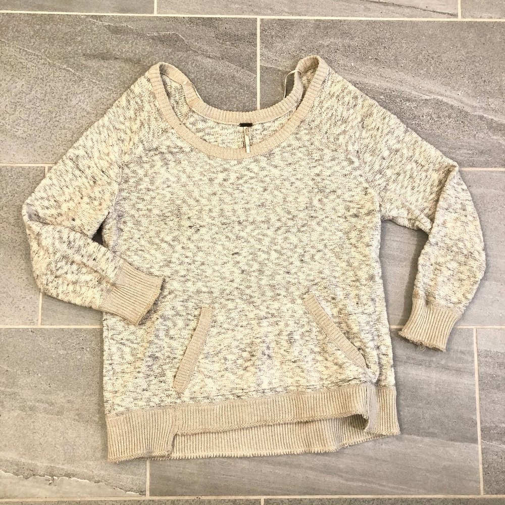 Free People Oversized Cream Sweater